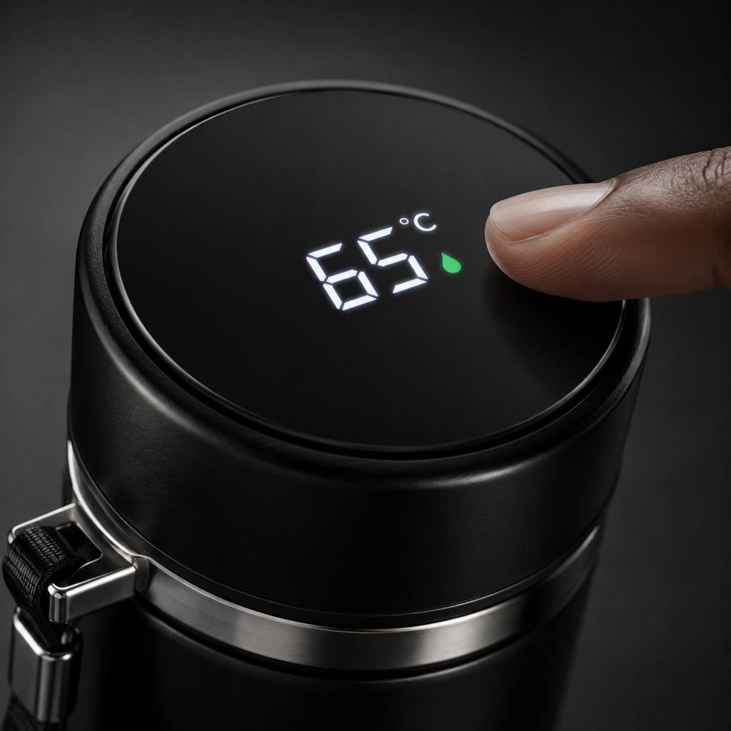 Bouteille Isotherme LED SoftAura 500ml-1L | Acier SUS304 Sous Vide
