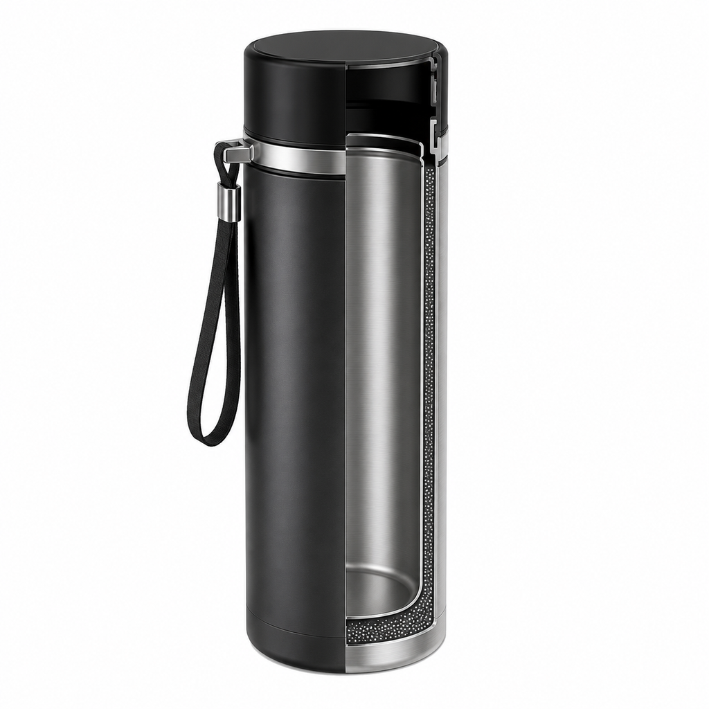 Bouteille Isotherme LED SoftAura 500ml-1L | Acier SUS304 Sous Vide
