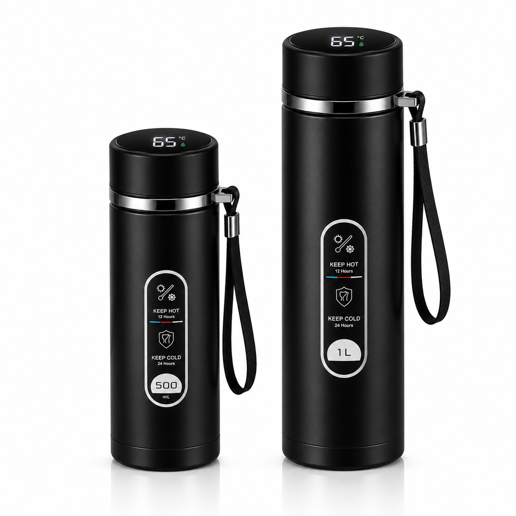 Bouteille Isotherme LED SoftAura 500ml-1L | Acier SUS304 Sous Vide