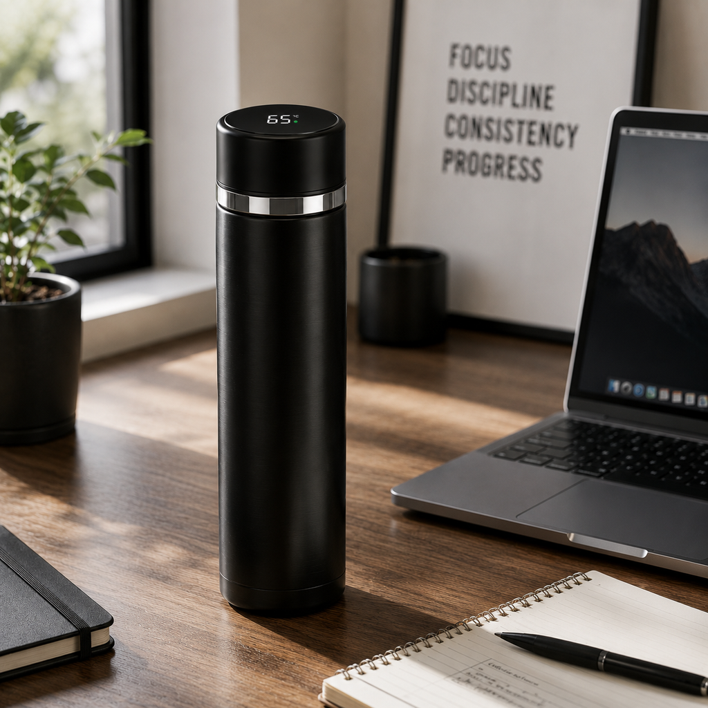 Bouteille Isotherme LED SoftAura 500ml-1L | Acier SUS304 Sous Vide